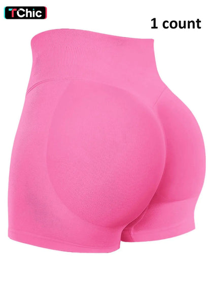 Women's Seamless Biker Shorts, 1-5 Pack Invisible Scrunch Butt Lifting Gym Shorts, Breathable High Stretch Sportswear for Indoor and Outdoor Activities