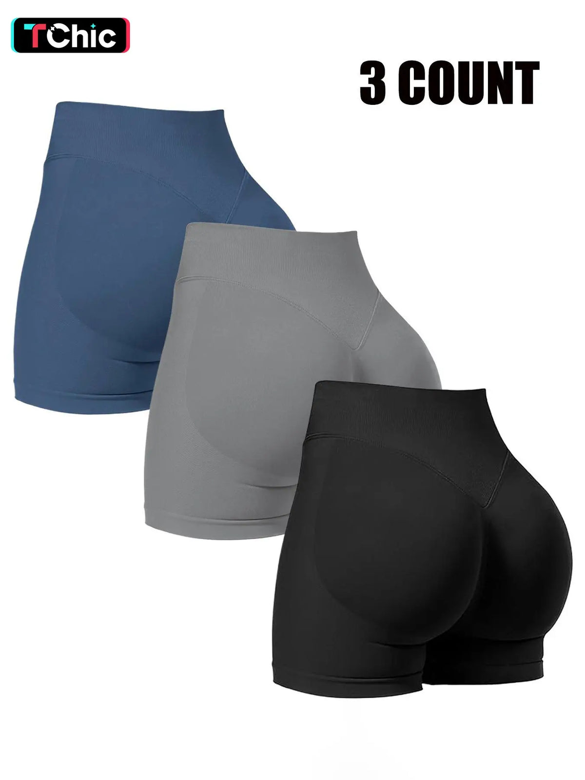 Women's Seamless Biker Shorts, 1-5 Pack Invisible Scrunch Butt Lifting Gym Shorts, Breathable High Stretch Sportswear for Indoor and Outdoor Activities