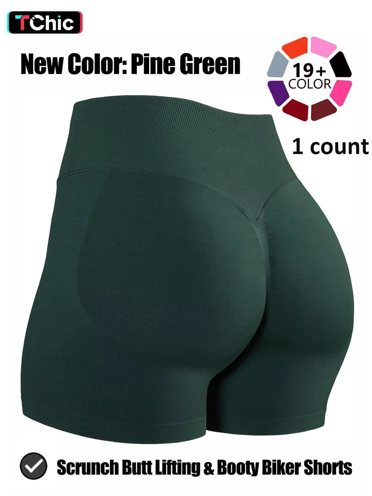 Women's Seamless Biker Shorts, 1-5 Pack Invisible Scrunch Butt Lifting Gym Shorts, Breathable High Stretch Sportswear for Indoor and Outdoor Activities