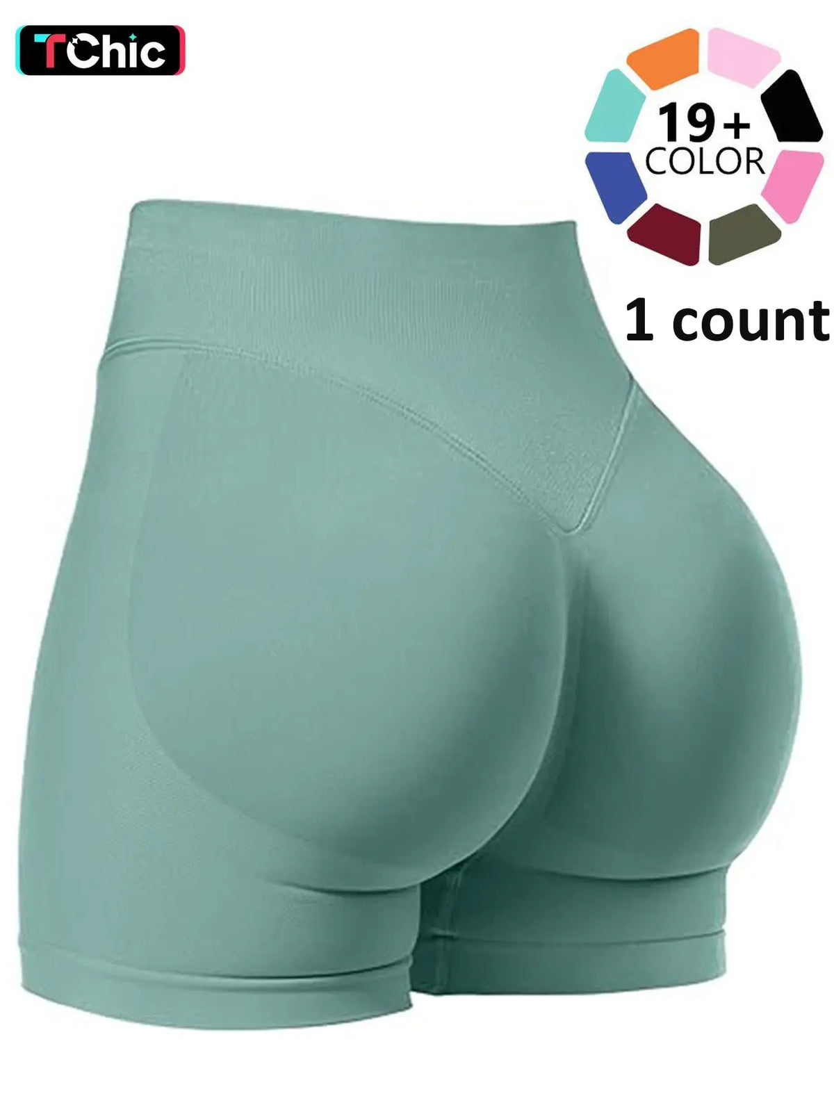 Women's Seamless Biker Shorts, 1-5 Pack Invisible Scrunch Butt Lifting Gym Shorts, Breathable High Stretch Sportswear for Indoor and Outdoor Activities
