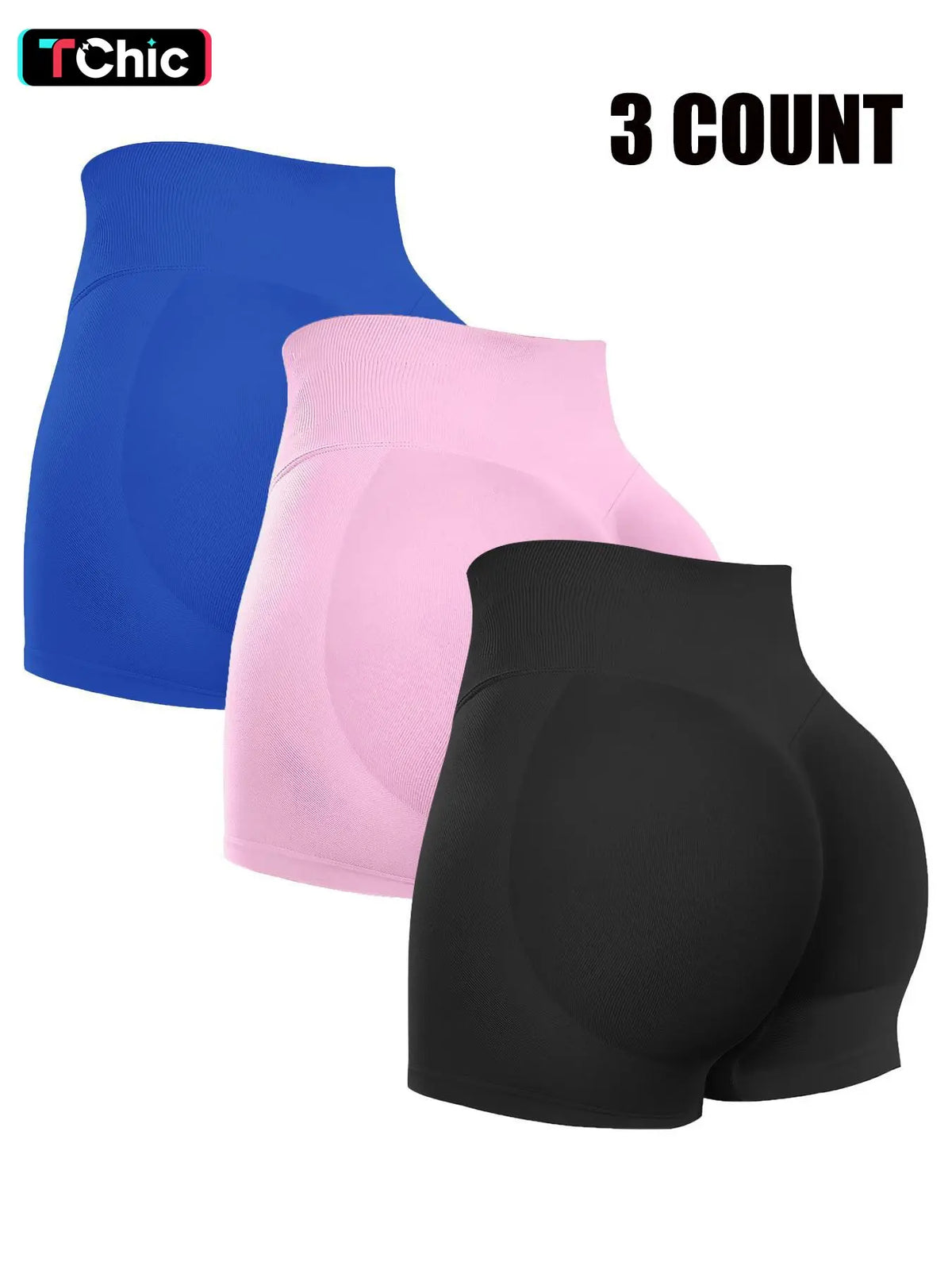 Women's Seamless Biker Shorts, 1-5 Pack Invisible Scrunch Butt Lifting Gym Shorts, Breathable High Stretch Sportswear for Indoor and Outdoor Activities