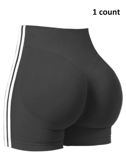 Women's Seamless Biker Shorts, 1-5 Pack Invisible Scrunch Butt Lifting Gym Shorts, Breathable High Stretch Sportswear for Indoor and Outdoor Activities