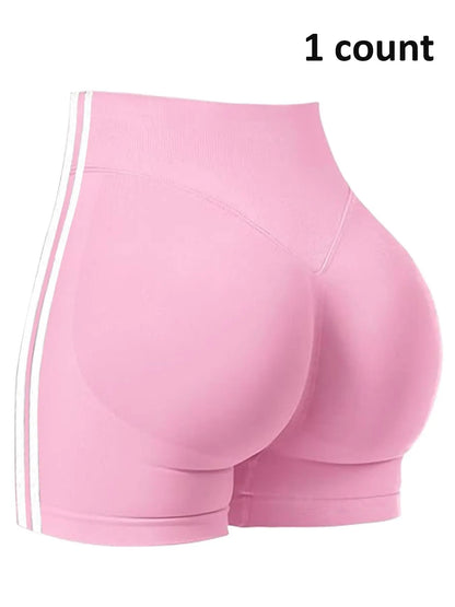 Women's Seamless Biker Shorts, 1-5 Pack Invisible Scrunch Butt Lifting Gym Shorts, Breathable High Stretch Sportswear for Indoor and Outdoor Activities