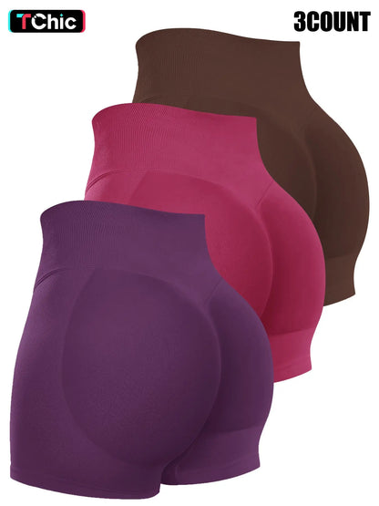 Women's Seamless Biker Shorts, 1-5 Pack Invisible Scrunch Butt Lifting Gym Shorts, Breathable High Stretch Sportswear for Indoor and Outdoor Activities